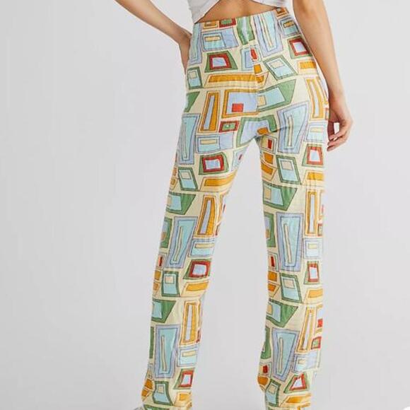 HOUSE OF SUNNY Pepperland Puzzle Print High Rise Knit Pants, Multi, 2 - Picture 4 of 13